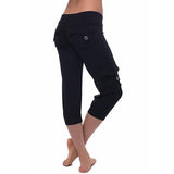Waist Button Pocket Yoga Cropped