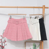 Autumn And Winter New Coarse Flowers Of The Hundred-Fold Skirt Pink Skirt High Waist Slim Skirt A Word Anti-Light Skirt