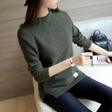 Women Sweaters And Pullovers Spring Autumn Long Sleeve Pull Femme Solid Pullover Female Casual Knitted