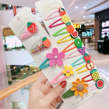 Pcs/Set Girls Cute Cartoon Animals Fruit 5 Cm Hairpins Children Lovely Hair Clips Barrettes Gift Kids Hair Accessories