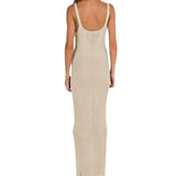 Summer In Women's New Hollow Perspective Sling Knitted V-Neckless Sleeveless Long