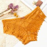 Sexy Panties Women Lace Low-waist Briefs Female Hollow Out Underwear Solid G String Lingerie Transparent
