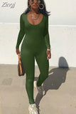 Fall Winter Long Sleeve Jumpsuit Women V Neck Bodycon Rompers Womens Jumpsuit Black Casual Fitness Streetwear