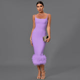 Bandage Dress Women White Bodycon Dress Evening Party Elegant Sexy Midi Birthday Club Outfits 2022 Summer New