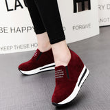 Spring And Autumn Leisure Sports Height Height And The New Single Shoes Thick-Soled Adhesive Shoes Match Women's Shoes Pine And Cake Bottom