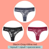 Floral Lace Underpants Women Thong Lingerie Sexy Panties Perspective Underwear Panties Solid Briefs For Female