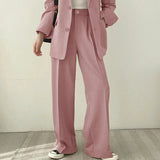 Zingj Female Spring And Autumn 2024 New Korean Version Of Korean Fried Street Design Sense Small Casual Pink Small Suit Suit