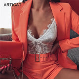 Sexy Office Lady Two Piece Set Women Suit 2020 Summer Autumn Blazer And Pants Jumpsuit Set Casual Suits