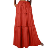Women's Summer New Wood Ear Layered Skirt High Waist Tight With Lotle Side
