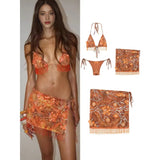 Women's Dress 2025 New Summer Beach Resort Bikinis Half Dress