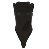 Summer New Women's Solid Color Repair Street Fashion Sleeveless Sexy Hollow