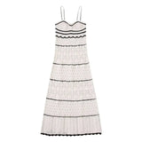 Women's Summer 2025 New Holiday Beach Hollow Sling Knit Long