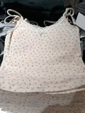 Y2K Cami Top with Lace Inserts and Playful Floral