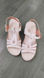 New Roman Sandals Summer Women's Large Car Sewing Toe Weaving Coarse High Heel