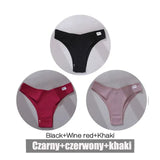3PCS/Set Women's Panties Cotton Brazilian Underwear Women Sexy V Waist Women's Thong Female Underpants Intimate