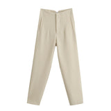 Workplace Women's Display High Waist Waist Suit Trousers 38 Color Reduced Age And Ankle