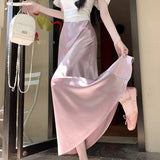 Fishtail Skirt Half-Dress Girl Summer Slimmed-Up Dress With A Long