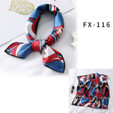 Square Silk Scarf Women Fashion Print Small Neck Scarfs Office Lady Hair Band Foulard Hand Kerchief Female Bandana