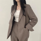 Zingj Sense Suit Coat Female Autumn 2024 New Fashion Loose Retro Temperament Small Suit Suit-Outfit