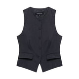 Sleeveless Vest Women's Dress 2025 Spring Temperament Clip Single-Clip