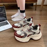 Shoes Women's 2025 New Spring Thick Soles Increase High And Soft Leisure Running Light And Low-Help