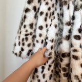 Long Belted Leopard Faux Fur Coat-Outfit