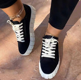 Zingj Size Shoes Women's Platform Casual Flat Shoes Women's Shoes Korean Version Of Fashion Lovers