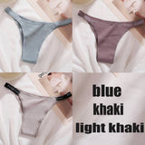 Panties Cotton Briefs Female Underpants Sexy Thong Pantys Underwear Solid Color Intimates Lingerie For Women