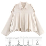 Spring Pilot Jacket Bat Sleeve Zipper Loose Tuffen Jacket Women's Casual