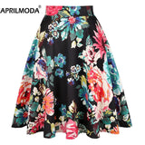 Autumn Pleated Skirts 2021 Womans Saias Midi Faldas 50s 1950s Vintage Women Big Swing Housewife Rockabilly Party