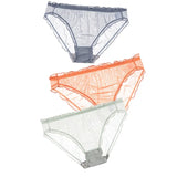 Women Sexy Panties Lace Underpants Low-waist Panties Mesh See Through Perspective Briefs Female Fashion Underwear