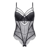 Sexy Corset Bustier Women Underwear Elasticity Transparent Straps Corset Waist Trainer Sleepwear Black