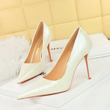 Zingj Vintage Fashion Women's Shoes Banquet High Heels Spring And Autumn Heels With High Heels Shallow Pointed Single