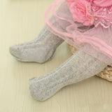 0-6 Yrs Spring Summer Autumn Cute Baby Girls Mesh Cable Knit Tights Cotton Breathable Pantyhose For Toddler Girls