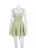 Women's Short Style Xia Xin Style Bare Back Sexy Fashion Satin Satin