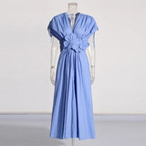 French Elegant Style Swing Dress 2025 New Fashion Temperament V-Neck Collage Flower Design High-Rise