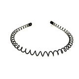 Men's Women Sports Wave Hair Band Metal Black Hairband Headband