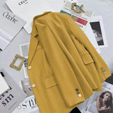 Zingj Suit Jacket Female Korean Joker 2024 Spring And Autumn New Korean Version Temperament Casual Metal Buckle Small Suit