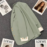 Suitcase Women's 2025 Spring New Korean Style Suit Blue Blast Street Ocean Design