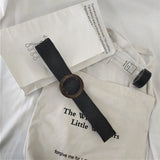 braided belt wood buckle summer vacation dress wide belt mori