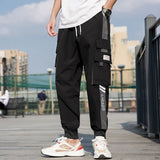 side pocket overalls black casual jogging pants spring and summer men pants trousers men fashion casual street