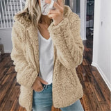 new women's hooded woolen fleece autumn and winter