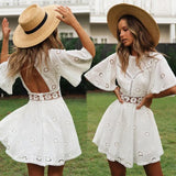 Backless Tunic Beach Dress Bikini Long Dress Print Swimwear Women Cover Up Swimsuit Beachwear Pareo Saida de