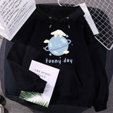 Womens Loose Streetwear Sweatshirts Hoodies Women Hooded Simple Leisure Oversize Pullovers Korean Style Warm
