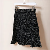 2021 Summer Skirts Polka Dot Mini Skirts Sexy A-line Ruffles Faldas