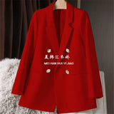 Zingj Suit Jacket Female Spring And Autumn 2024 New Small Spring And Autumn Suit Jacket Temperament Korean Version Casual