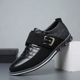 Zingj Fashion Casual Single Shoes Velcro Set Foot Embroidered Men's Leather Shoes Fashion Plus-Size Men's Shoes Wenzhou