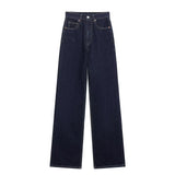 Classic Water Wash Jeans 2025 Spring High-Rise Straight Slack Trousers