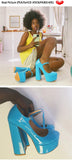 Onlymaker Women Pumps Mary-Jane Platform Black Pink Chunky 16CM High Heels Ankle Strap Dress Party Hoof Heel Plus Size