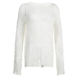 Autumn / Winter Women's Wear Independent Station Ins Network Celebrity New Lazy Wind Hole Hollowed-Out Sweater